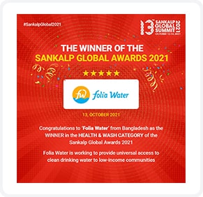 Sankalp Global Award 2021 for best Social Enterprise in Health & WASH category